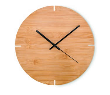 Logotrade promotional giveaways photo of: Round shape bamboo wall clock