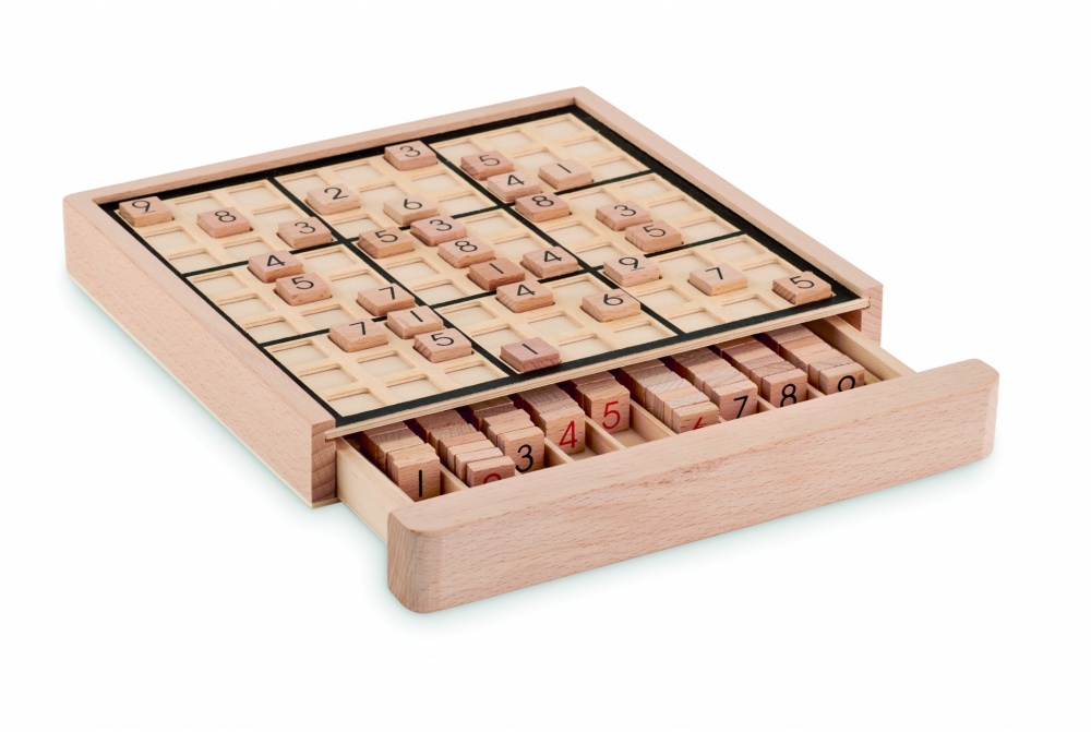 Logo trade promotional merchandise photo of: Wooden sudoku board game