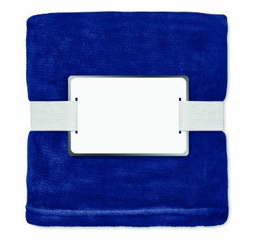 Logo trade corporate gifts image of: RPET fleece blanket 280 gr/m²