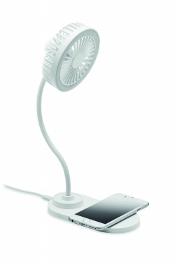 Logo trade promotional gift photo of: Desktop charger fan with light