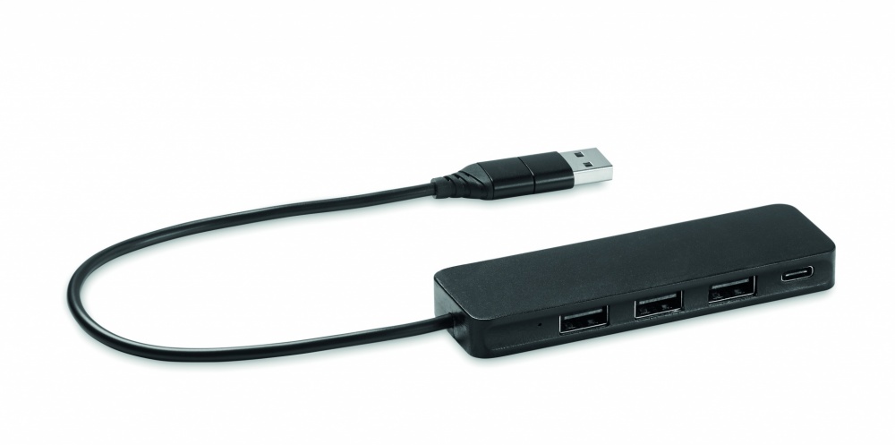 Logo trade promotional products picture of: USB-C 4 port USB hub