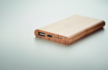 Logotrade promotional item image of: 4000 mAh Bamboo power bank