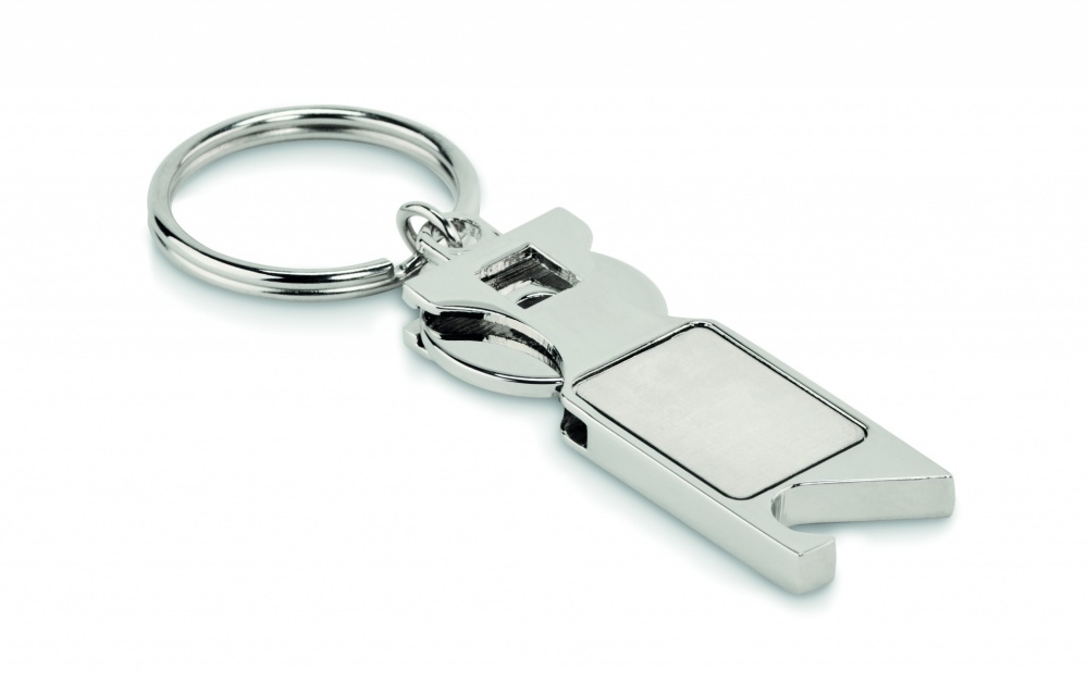 Logo trade promotional item photo of: Euro Token key ring Porvoo