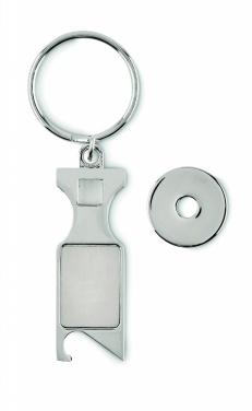 Logo trade promotional gift photo of: Euro Token key ring