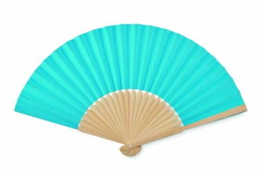 Logo trade business gifts image of: Manual hand fan