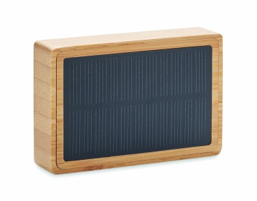 Logotrade promotional products photo of: Solar bamboo wireless speaker