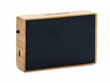 Logotrade promotional gift image of: Solar bamboo wireless speaker