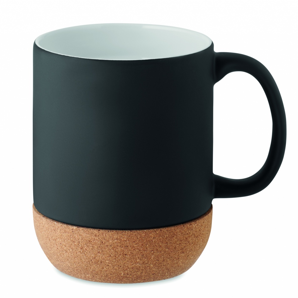 Logo trade promotional giveaways picture of: Matt ceramic cork mug 300 ml