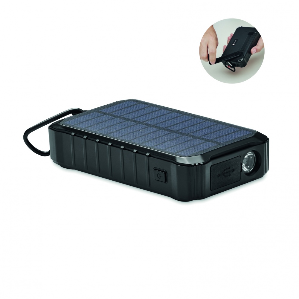 Logotrade promotional gift picture of: 8000 mAh solar dynamo charger