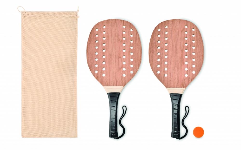 Logo trade corporate gift photo of: Rosewood beach tennis set