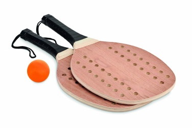 Logo trade corporate gifts image of: Rosewood beach tennis set