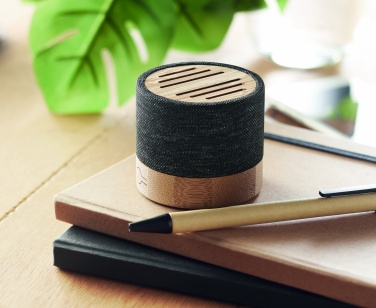 Logotrade advertising products photo of: Bamboo RPET wireless speaker