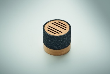 Logo trade promotional gifts picture of: Bamboo RPET wireless speaker