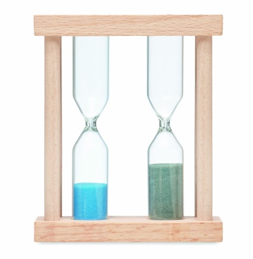 Logotrade business gifts photo of: Set of 2 wooden sand timers