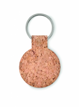 Logotrade promotional gift picture of: Round cork key ring Mikkeli