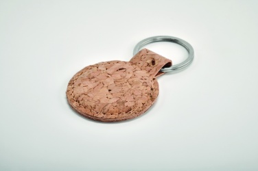 Logotrade promotional merchandise image of: Round cork key ring Mikkeli