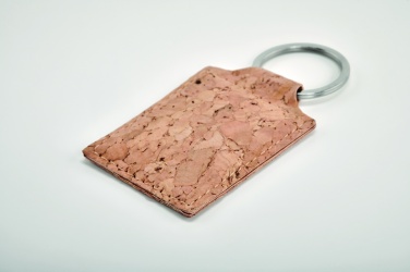 Logotrade corporate gift image of: Rectangular cork key ring