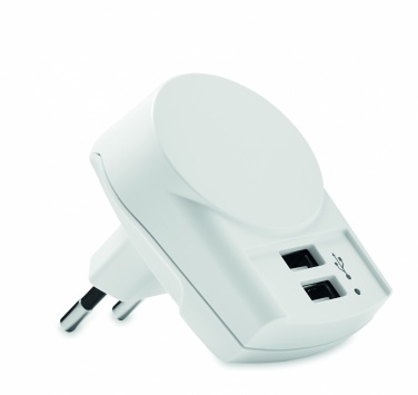 Logo trade promotional merchandise image of: Skross Euro USB Charger (2xA) 12W