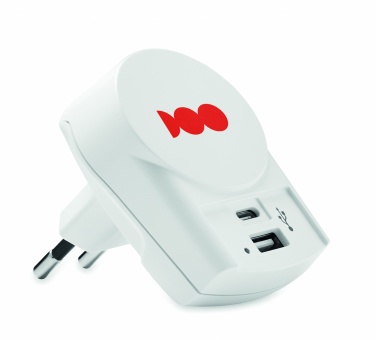 Logo trade promotional gifts image of: Skross Euro USB Charger (AC)