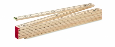 Logo trade promotional merchandise picture of: Carpenter ruler in wood 2m