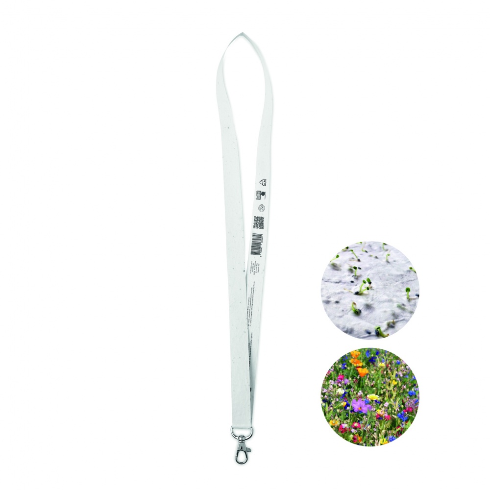 Logotrade business gift image of: Seed paper lanyard w/hook