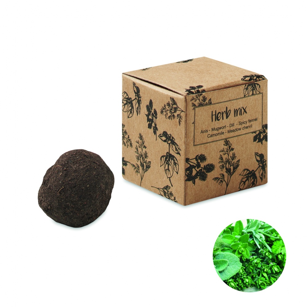 Logotrade promotional giveaways photo of: Herb seed bomb in carton box