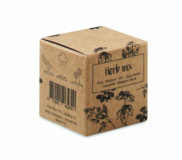 Logo trade corporate gifts picture of: Herb seed bomb in carton box