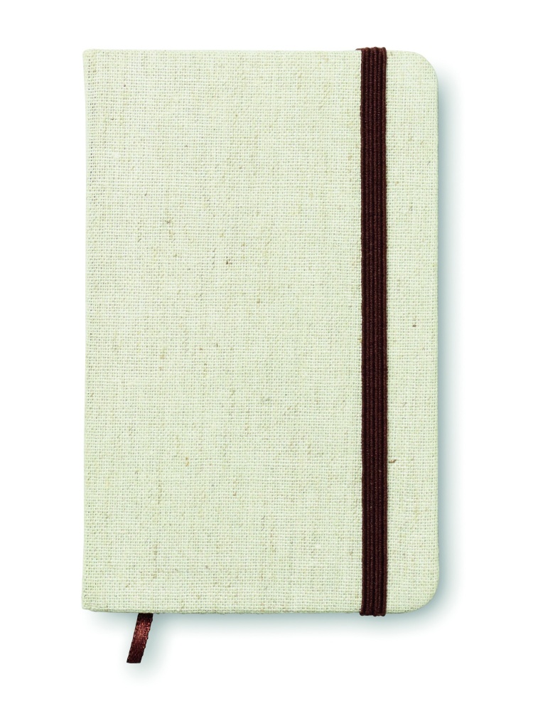 Logotrade promotional giveaway image of: A6 canvas notebook lined