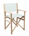 Foldable wooden beach chair, White