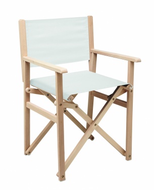 Logo trade advertising products image of: Foldable wooden beach chair