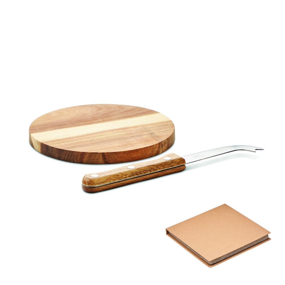 Logo trade promotional merchandise photo of: Acacia cheese board set Dresden