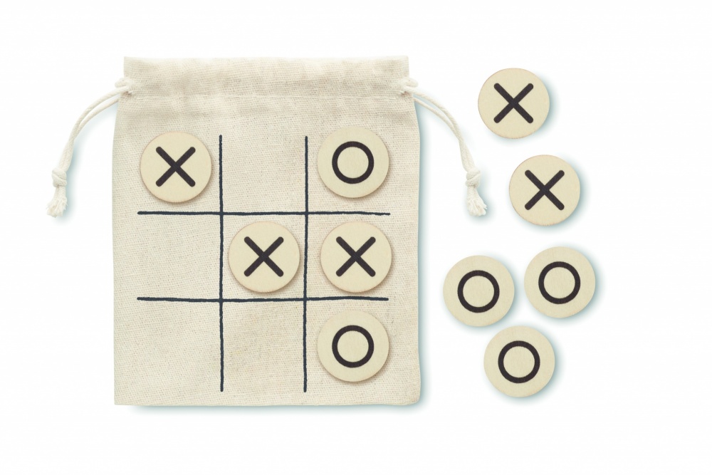 Logo trade promotional items image of: Wooden tic tac toe