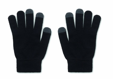 Logo trade promotional gift photo of: RPET tactile gloves