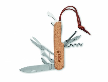 Logo trade advertising products image of: Multi tool pocket knife cork