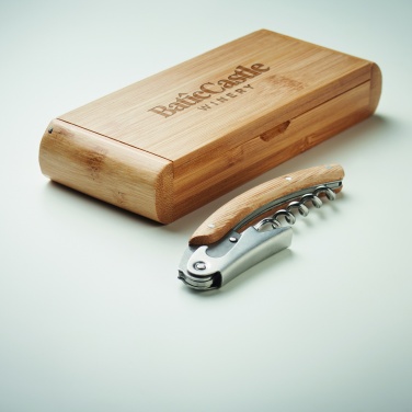 Logo trade promotional products image of: Waiter's knife in bamboo