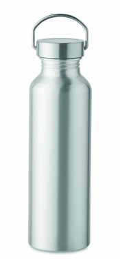 Logotrade promotional giveaway image of: Recycled aluminum bottle 500 ml with a stainless steel handle cap