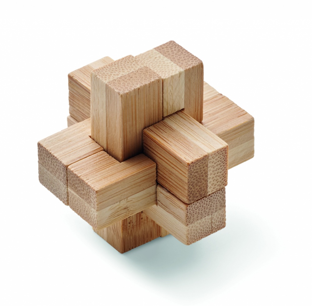 Logotrade promotional merchandise picture of: Bamboo brain teaser puzzle