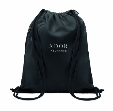 Logo trade promotional merchandise photo of: Large drawstring bag 300D RPET