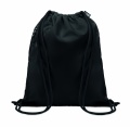 Large drawstring bag 300D RPET, Black