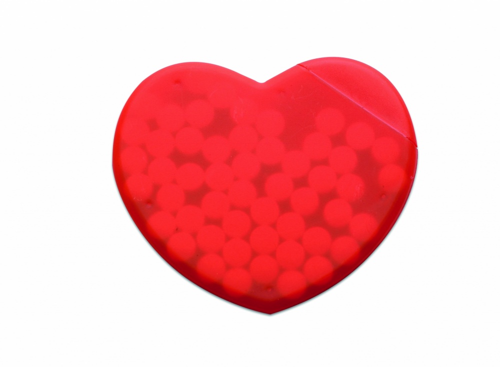 Logo trade promotional items image of: Heart shape peppermint box