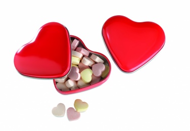 Logotrade advertising products photo of: Heart tin box with candies