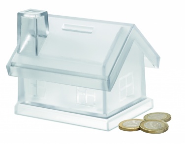 Logotrade promotional item picture of: Plastic house coin bank