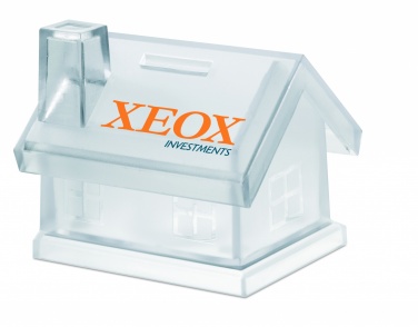 Logotrade advertising products photo of: Plastic house coin bank