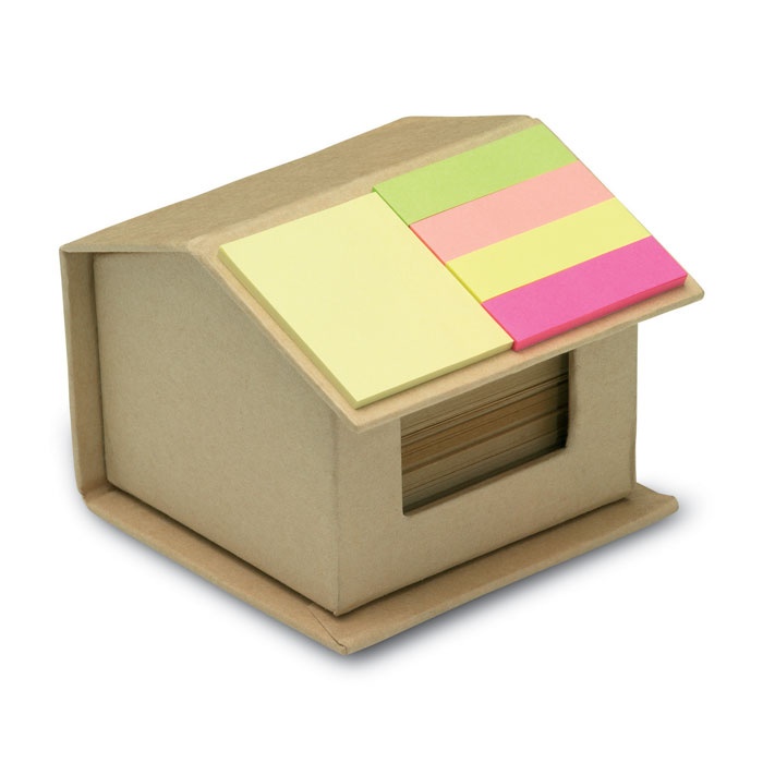 Logo trade promotional giveaway photo of: Memo/sticky notes pad recycled