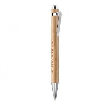 Logo trade promotional product photo of: Bamboo automatic ball pen