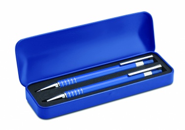 Logo trade advertising products image of: Ball pen set in metal box