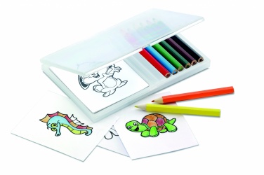 Logo trade promotional gifts picture of: Wooden pencil colouring set