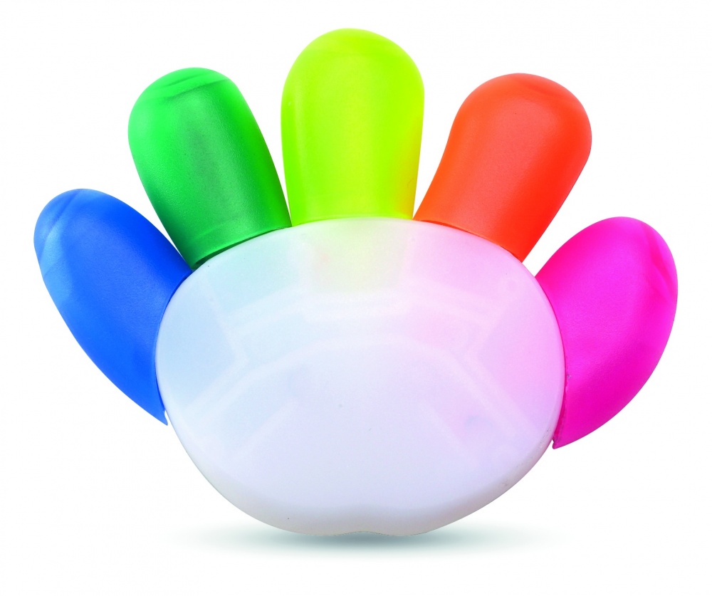 Logo trade promotional gifts picture of: 5 colour highlighter