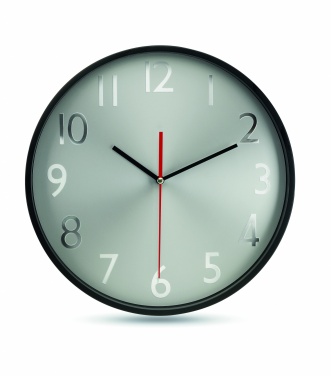 Logo trade promotional merchandise photo of: Wall clock w silver background