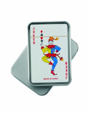 Logo trade corporate gifts image of: Playing cards in tin box